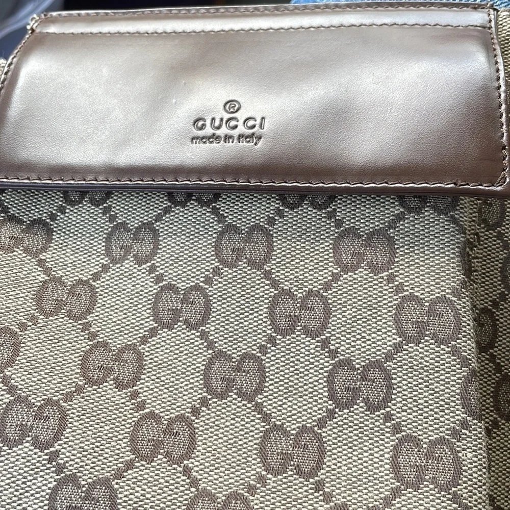 GUCCI GG Vintage Double Belt Bag Monogram